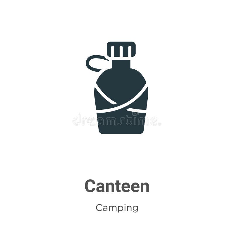 Canteen vector icon on white background. Flat vector canteen icon symbol sign from modern camping collection for mobile concept royalty free illustration Canteen vector icon on white background. Flat vector canteen icon symbol sign from modern camping collection for mobile concept royalty free illustration