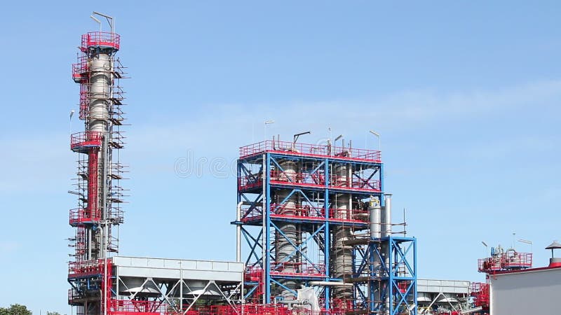 Canteiro de obras da instalação petroquímica