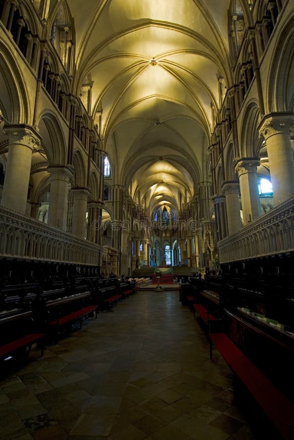 Inside the ancient Canterbury Cathedral