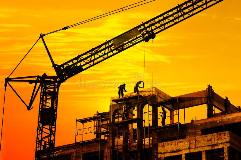 Cantiere sul tramonto immagini stock libere da diritti Cantiere sul tramonto immagini stock libere da diritti
