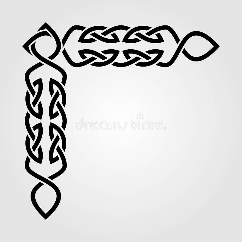 Canto no estilo celta isolado sobre fundo branco. Ilustração vetorial ilustração stock