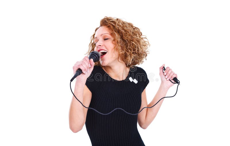 Canto della ragazza immagine stock Canto della ragazza immagine stock
