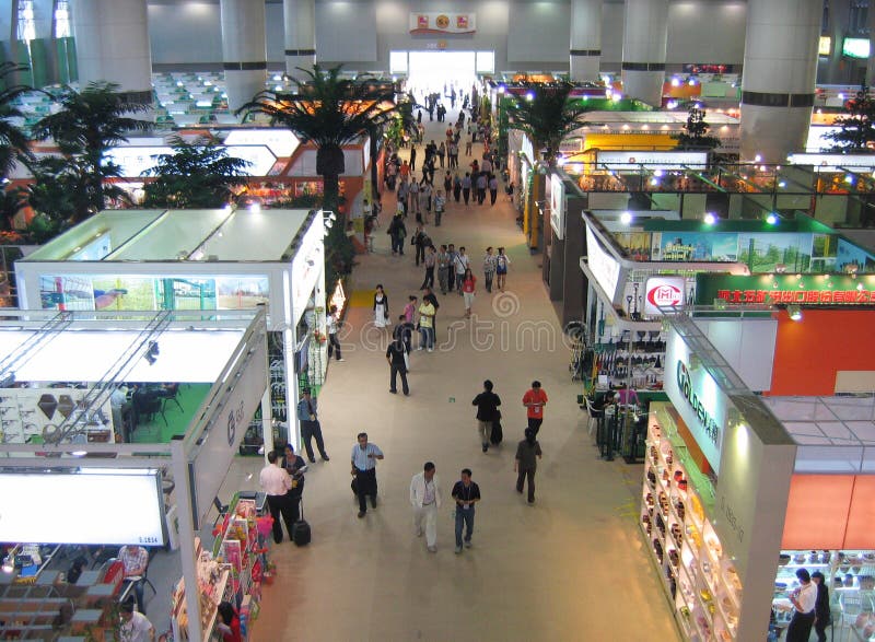 Canton fair. Interior of a big exhibition hall, canton fair, china. china import and export fair, also named cantonfair, was helding in 15th Oct to 6th Nov,2008 Canton fair. Interior of a big exhibition hall, canton fair, china. china import and export fair, also named cantonfair, was helding in 15th Oct to 6th Nov,2008