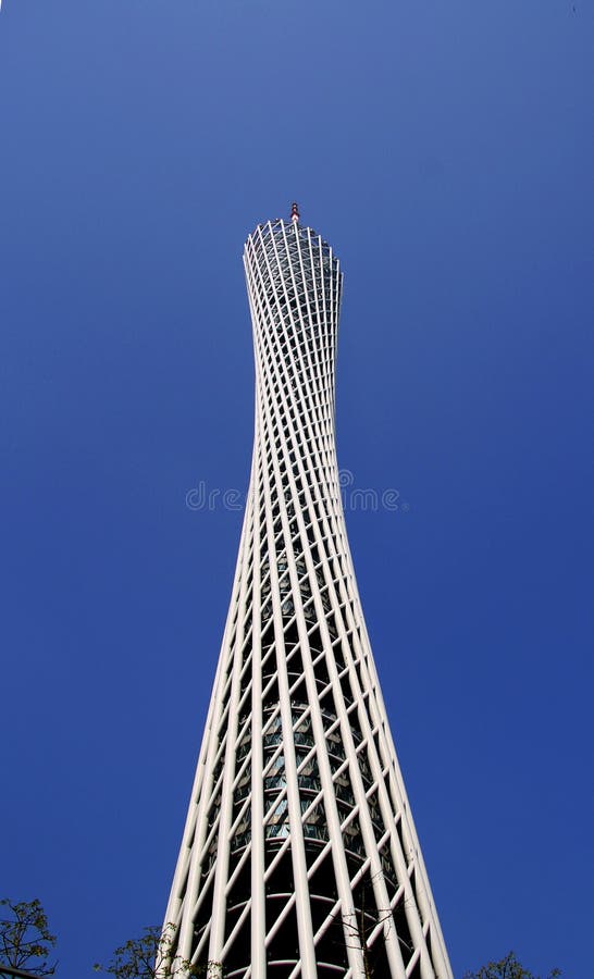 Canton Tower Under the Blue Sky in Guangzhou Editorial Photo Image of high, guangdong 36002551