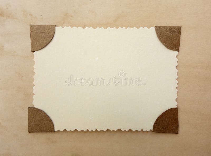 Foto antiga vazia com cantos desgastados foto de stock