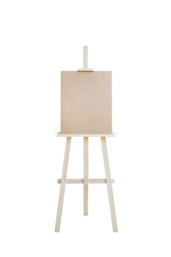 Canvas Painting Stand Wooden Easel Art Supply Isolated, Mock Up Stock Image  - Image of paper, wood: 249361705