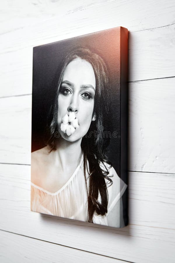 Canvas Print With Gallery Wrapping Photography Of Woman Stretched On Stretcher Bar Wall Decor Stock Photo Image Of Black Colorful 184708164