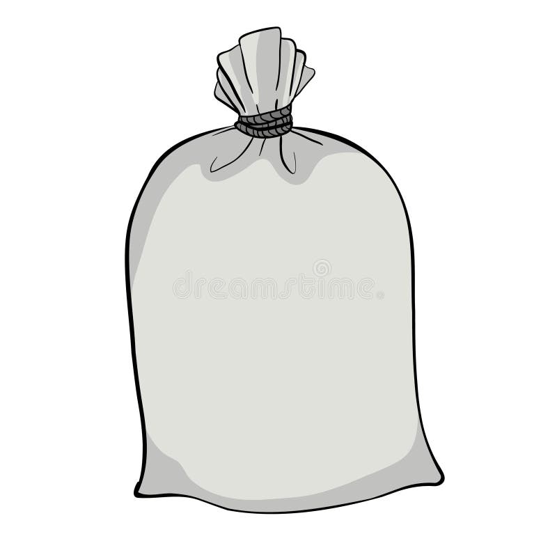 Canvas Sack Vector. Canvas Bag. Illustration of a Canvas Sack. Set