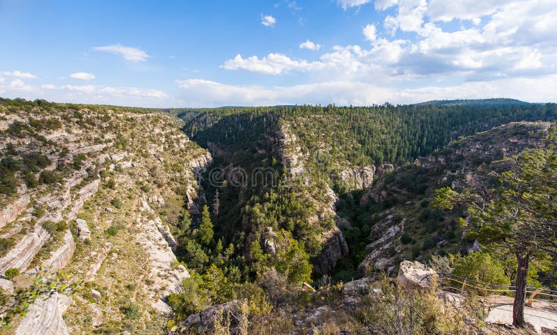 Walnut Canyon under the blue sky in Arizona. Walnut Canyon under the blue sky in Arizona