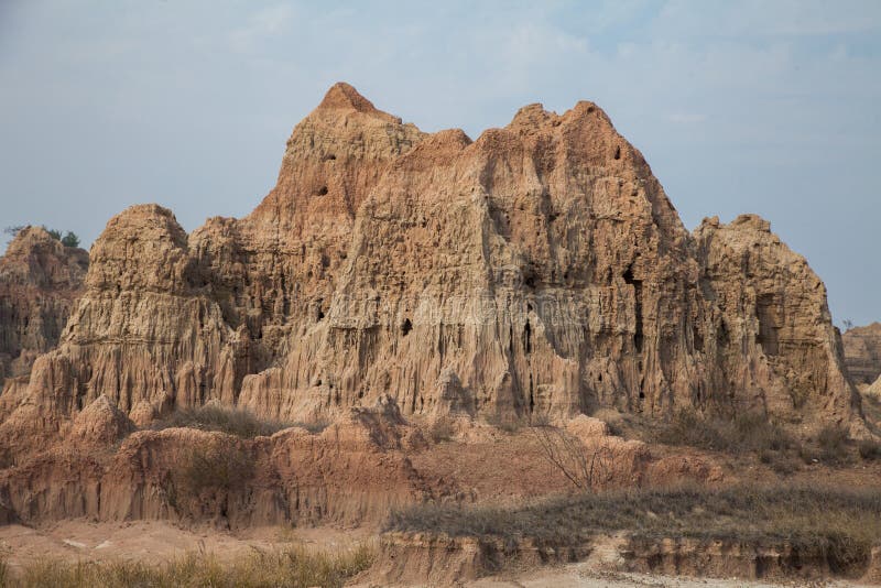 Canyons gevormd door bodemerosie royalty-vrije stock afbeelding