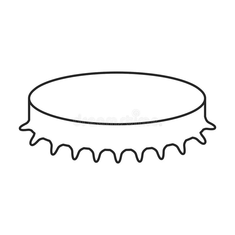 Bottle Caps Isolated Outline Set Icon. Outline Set Icon Lid of Cover