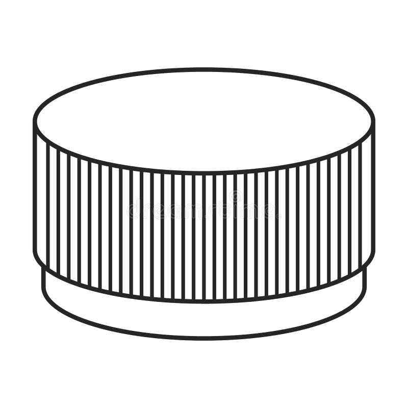 Bottle Caps Isolated Outline Set Icon. Outline Set Icon Lid of Cover