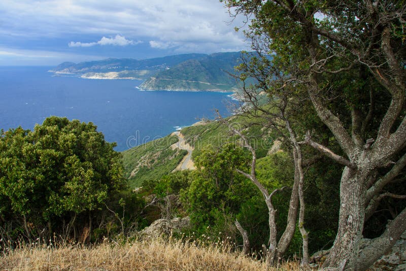 Cap Corse landskap arkivfoton Cap Corse landskap arkivfoton