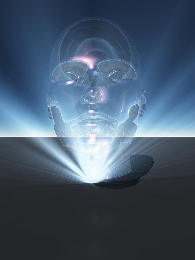 Cap cristal în raza de lumină vector illustration