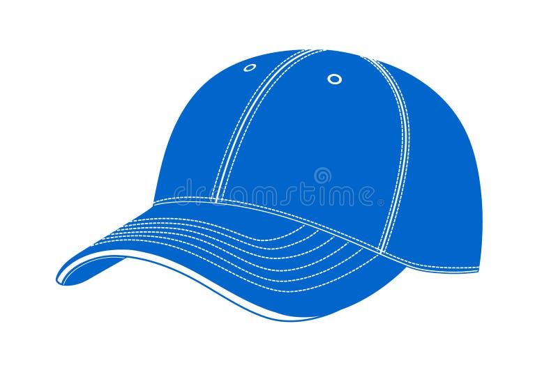Cap in Vector on White Background. Stock Vector Illustration of head