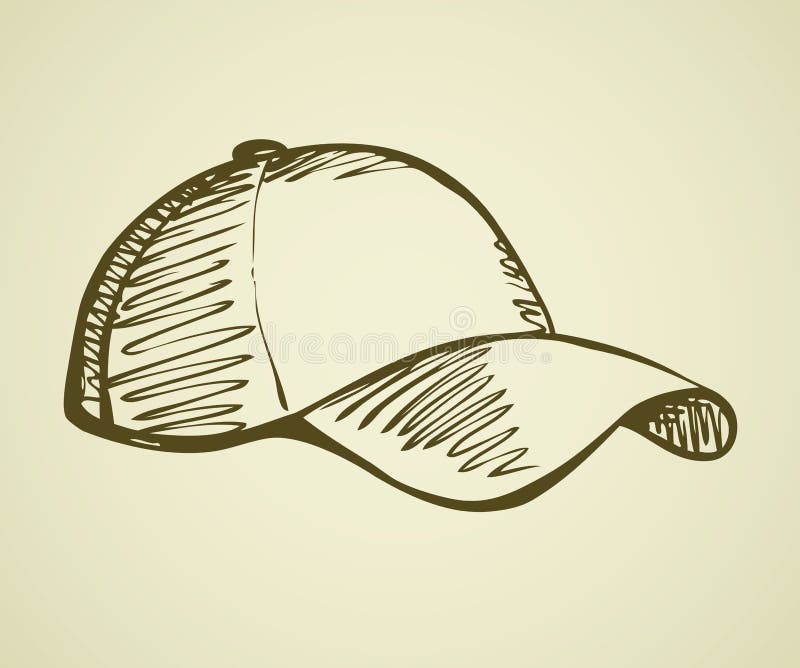 Cap With A Visor. Vector Drawing Stock Vector - Image: 67220348