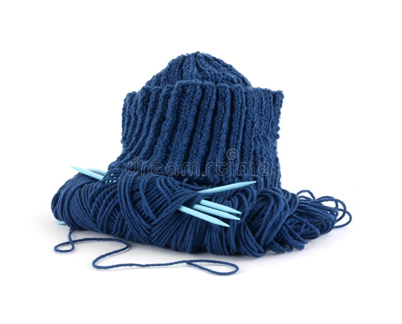 Cap yarn needles stock image. Image of poised, inch, plain - 11917993