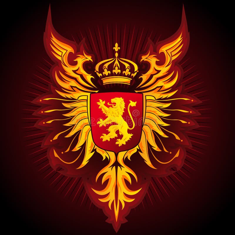 Capa de brazos - Eagles y león libre illustration Capa de brazos - Eagles y león libre illustration