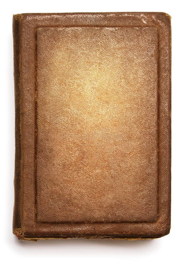 Capa do livro velha, projeto vazio do grunge da textura vazia no branco fotografia de stock royalty free Capa do livro velha, projeto vazio do grunge da textura vazia no branco fotografia de stock royalty free