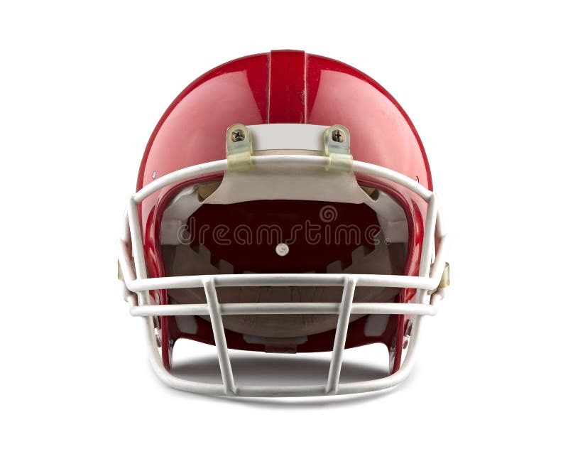 Capacete de futebol americano vermelho fotos de stock royalty free Capacete de futebol americano vermelho fotos de stock royalty free