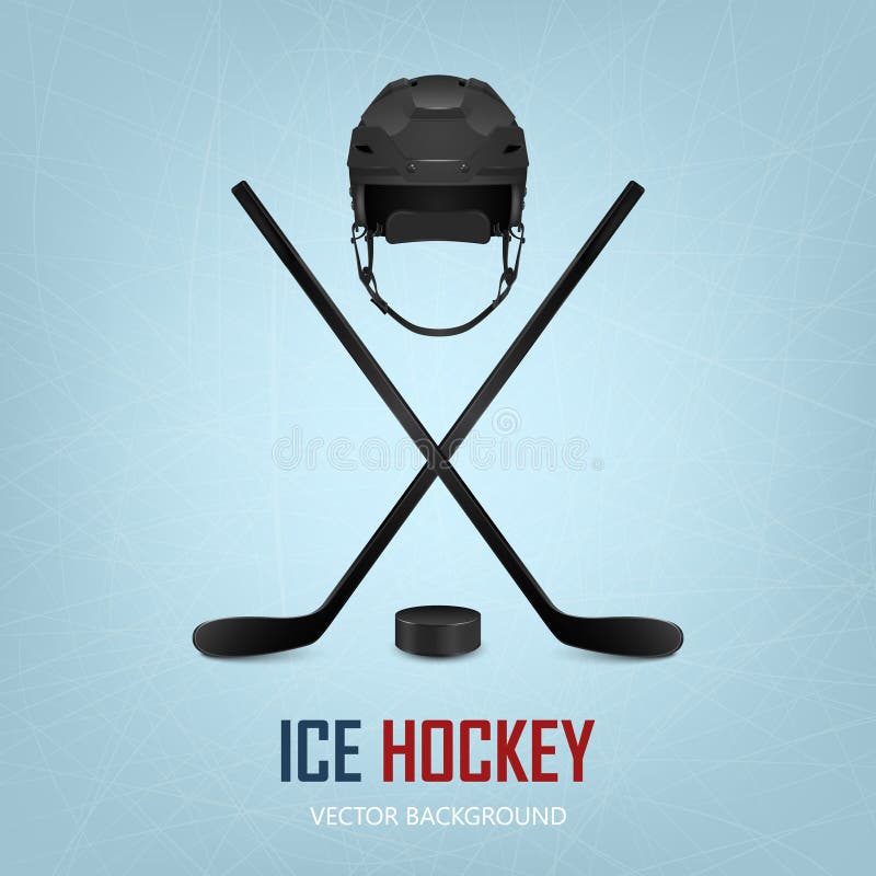 Capacete Disco E Varas Do Hoquei Em Gelo Vetor Ilustracao Do Vetor Ilustracao De Capacete Hoquei 53437575