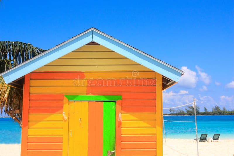 Capanna variopinta in Bahamas fotografie stock libere da diritti Capanna variopinta in Bahamas fotografie stock libere da diritti