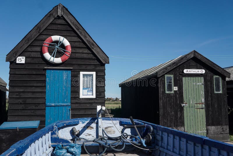 Capanne della barca di Walberswick in Suffolk immagine stock Capanne della barca di Walberswick in Suffolk immagine stock