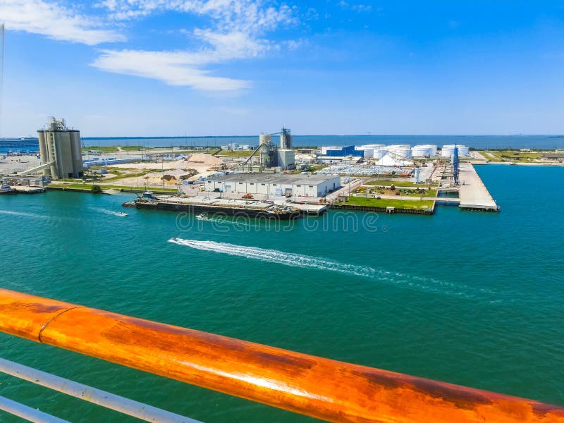 Cape Canaveral, USA. The arial view of port Canaveral from cruise ship