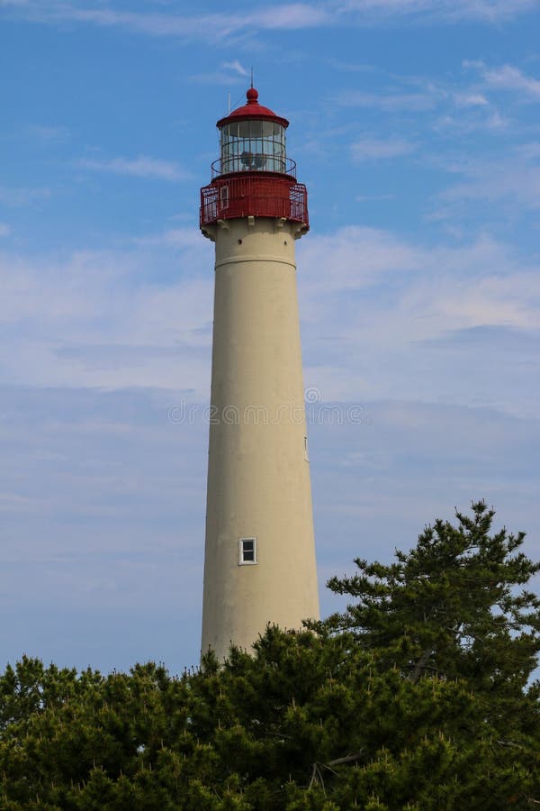 Cape May Lighthouse, NJ stock photo. Image of shore, point 36757602