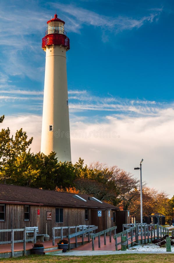 St. Mary By The Sea And The Cape May Point Lighthouse, In Cape M Stock