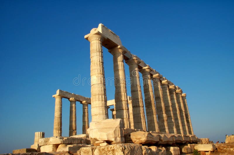 Cape Sounion temple royalty free stock photography Cape Sounion temple royalty free stock photography