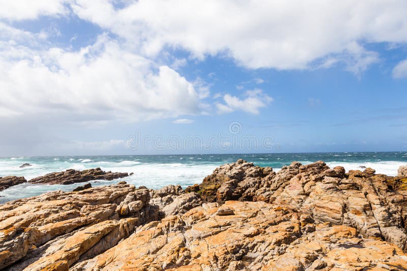 Cape St. Francis coast on Garden Route, South Africa.