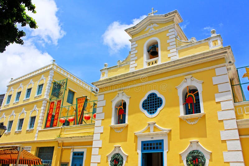 Chapel of St. Francis Xavier is a church located in Coloane, Macau, China. The chapel, built in 1928, is located on the southwestern coast of the island and stands near a monument commemorating a victory over pirates in 1910. Chapel of St. Francis Xavier is a church located in Coloane, Macau, China. The chapel, built in 1928, is located on the southwestern coast of the island and stands near a monument commemorating a victory over pirates in 1910.