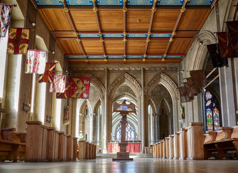 A capela de St George em Sheffield Cathedral sheffield inglaterra fotos de stock A capela de St George em Sheffield Cathedral sheffield inglaterra fotos de stock