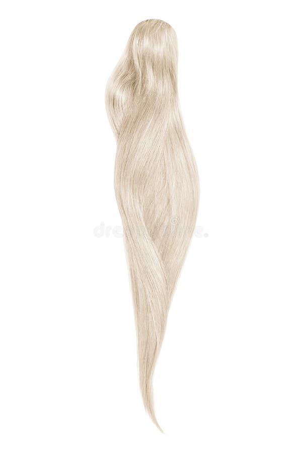 Capelli grigi, isolati su fondo bianco Bella coda di cavallo lunga fotografia stock Capelli grigi, isolati su fondo bianco Bella coda di cavallo lunga fotografia stock