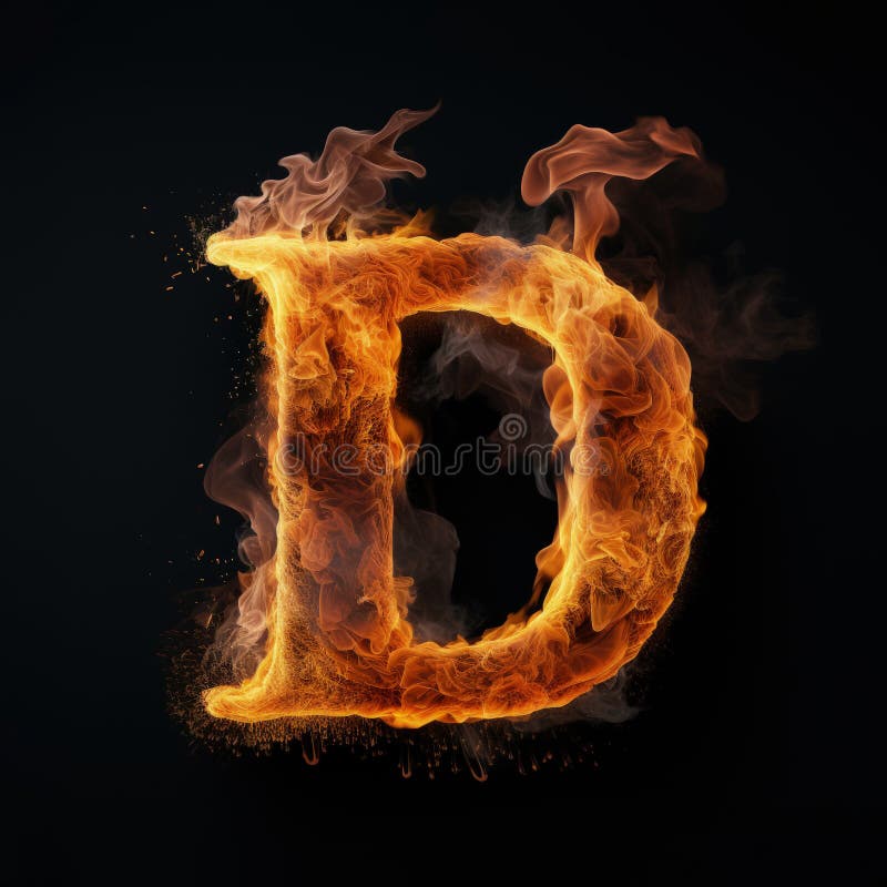 Flames Alphabet Letter D Stock Illustrations – 93 Flames Alphabet ...