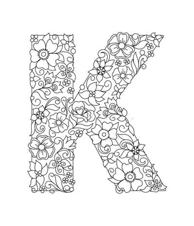 Alphabet Letter K Pictures Stock Illustrations – 25,742 Alphabet Letter ...