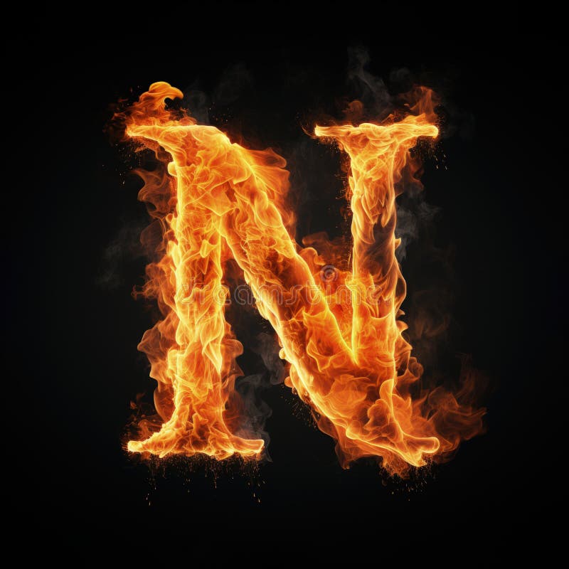 Fire Letter N Burning Flame Light Stock Illustrations – 19 Fire Letter ...