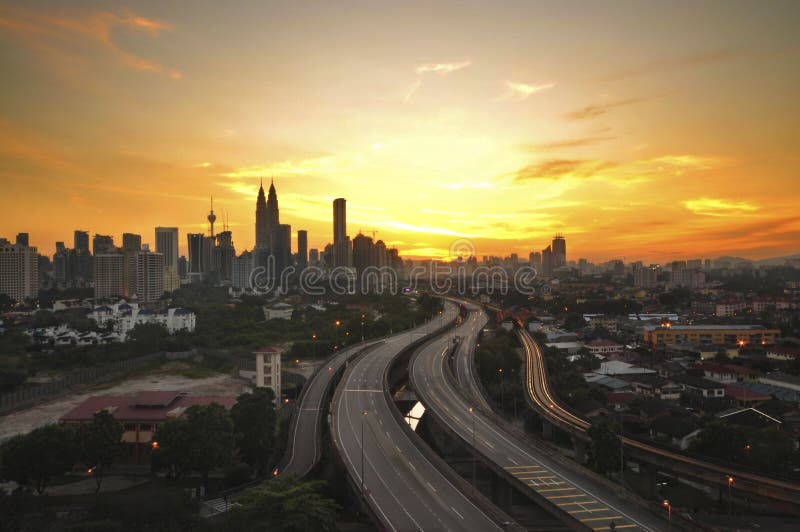 Kuala Lumpur City Sunset View. Stock Photo - Image of ...