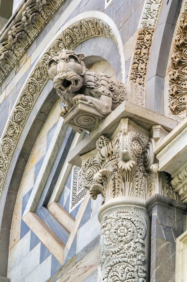 Capital of Pisa Cathedral Column, Italy Stock Image - Image of heritage ...