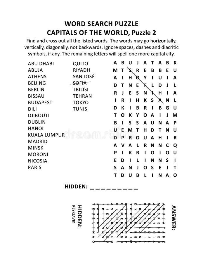 50 States Of Usa Word Search Puzzle Stock Vector Illustration Of Riddle Activity