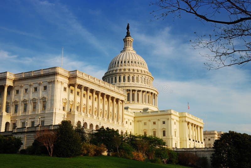 Capitol Hill Building Aerial View, Washington DC Stock Image Image of