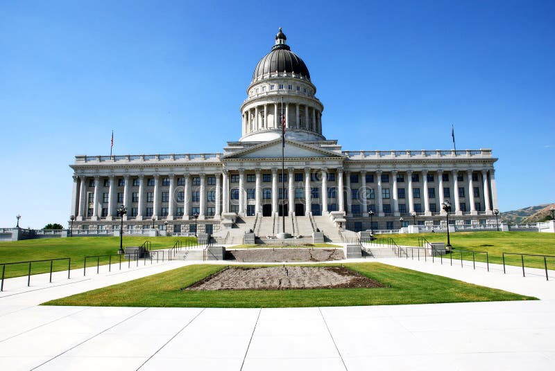 Capitólio do estado em Salt Lake City, Utá, EUA fotos de stock Capitólio do estado em Salt Lake City, Utá, EUA fotos de stock