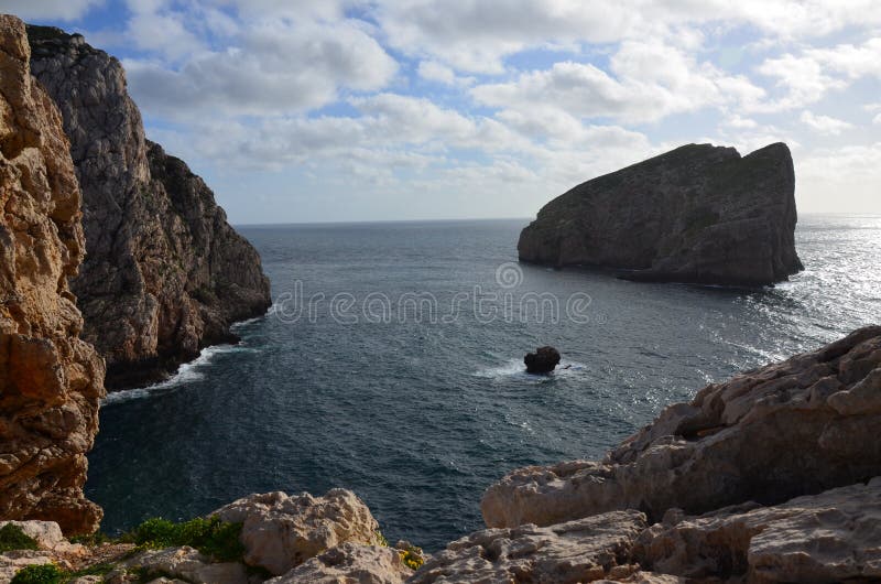 Capo Caccia pr?s d'Alghero, Sardaigne, Italie photos libres de droits Capo Caccia pr?s d'Alghero, Sardaigne, Italie photos libres de droits
