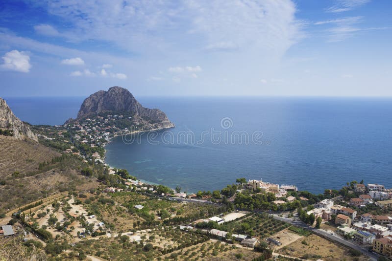 CAPO ZAFFERANO LIGHTHOUSE, SICILY Stock Image Image of province