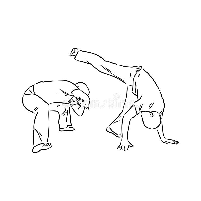 Capoeira Icon Silhouette Illustration. Dance and Sport Brazilian Vector ...