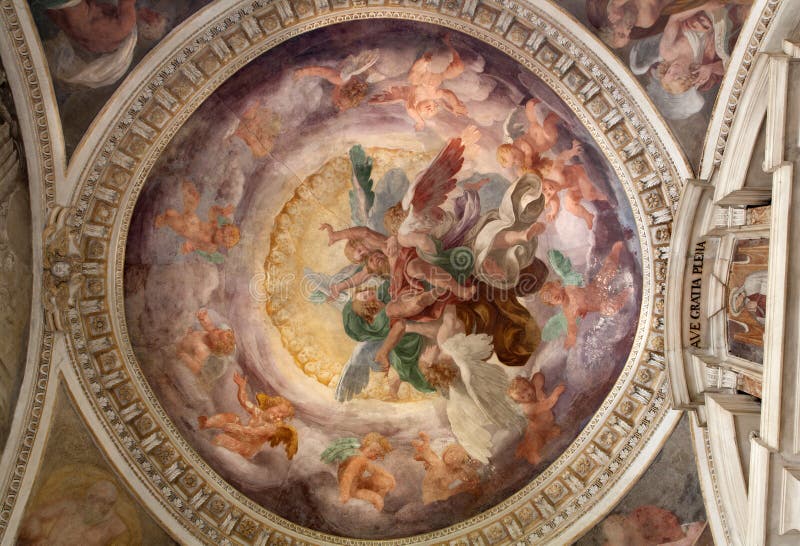 cappellafrescomilan portinari royaltyfri fotografi cappellafrescomilan portinari royaltyfri fotografi