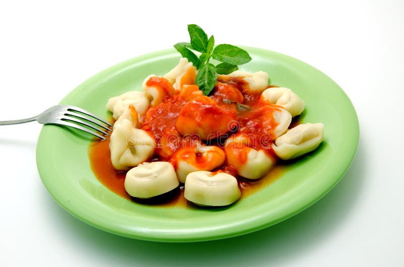 Cappelletti stock image. Image of noodles, salsa, baked 40091317
