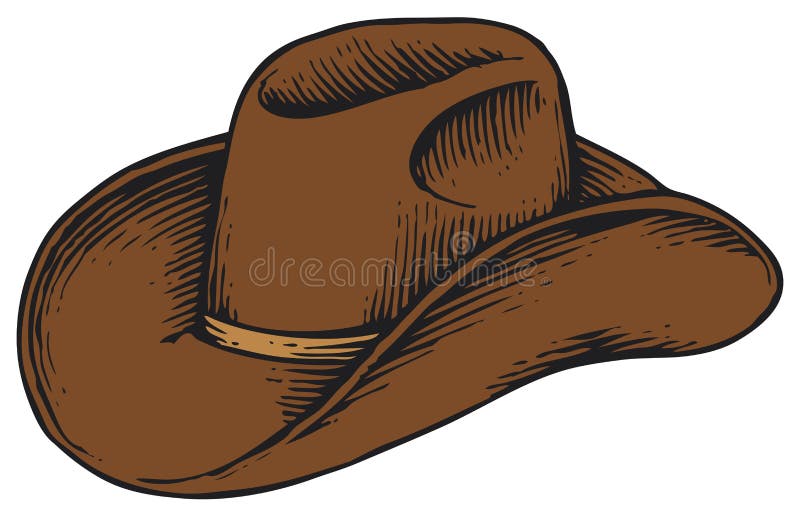 Cappello del cowboy illustrazione vettoriale Cappello del cowboy illustrazione vettoriale