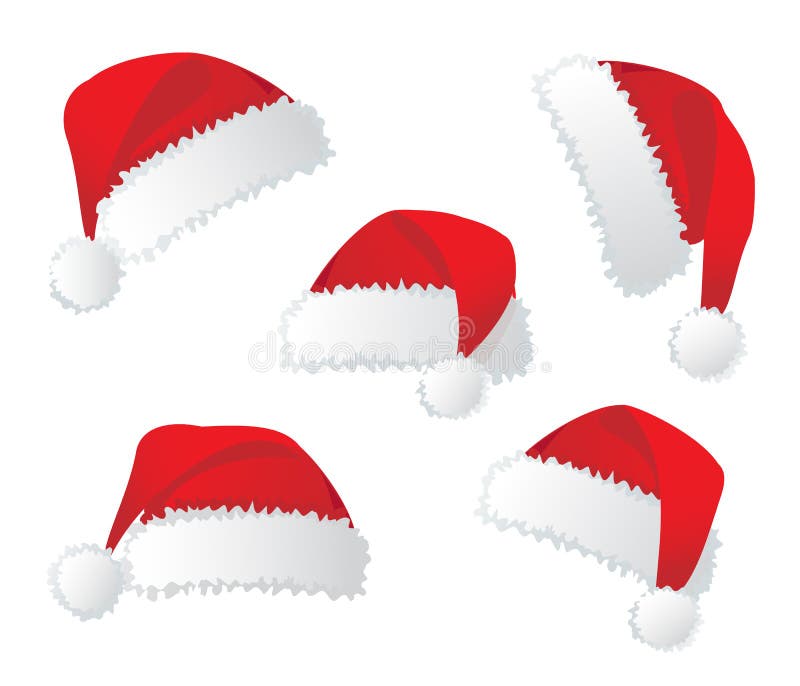 Cappello rosso della Santa. illustrazione di stock Cappello rosso della Santa. illustrazione di stock
